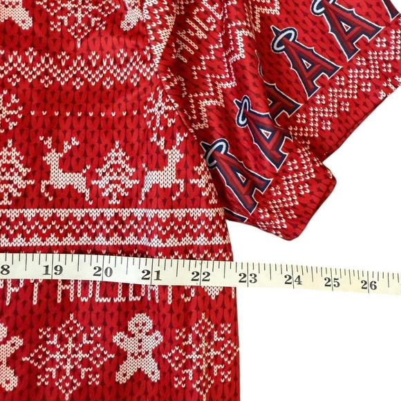 Red & white Angels baseball Christmas tee #baseball #Christmas #MLB #Angels - Picture 3 of 6